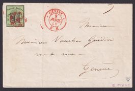 Nr.5, Kleiner Adler, auf komplettem Brief, Kat: 4800.-