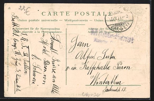 Ansichtskarten: St. Gallen, Sitterbrücke, Briefmarken u – Gebraucht aus Berlin von bartko-reher 1