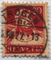 Helvetia Tellbrustbild  Vollstempel