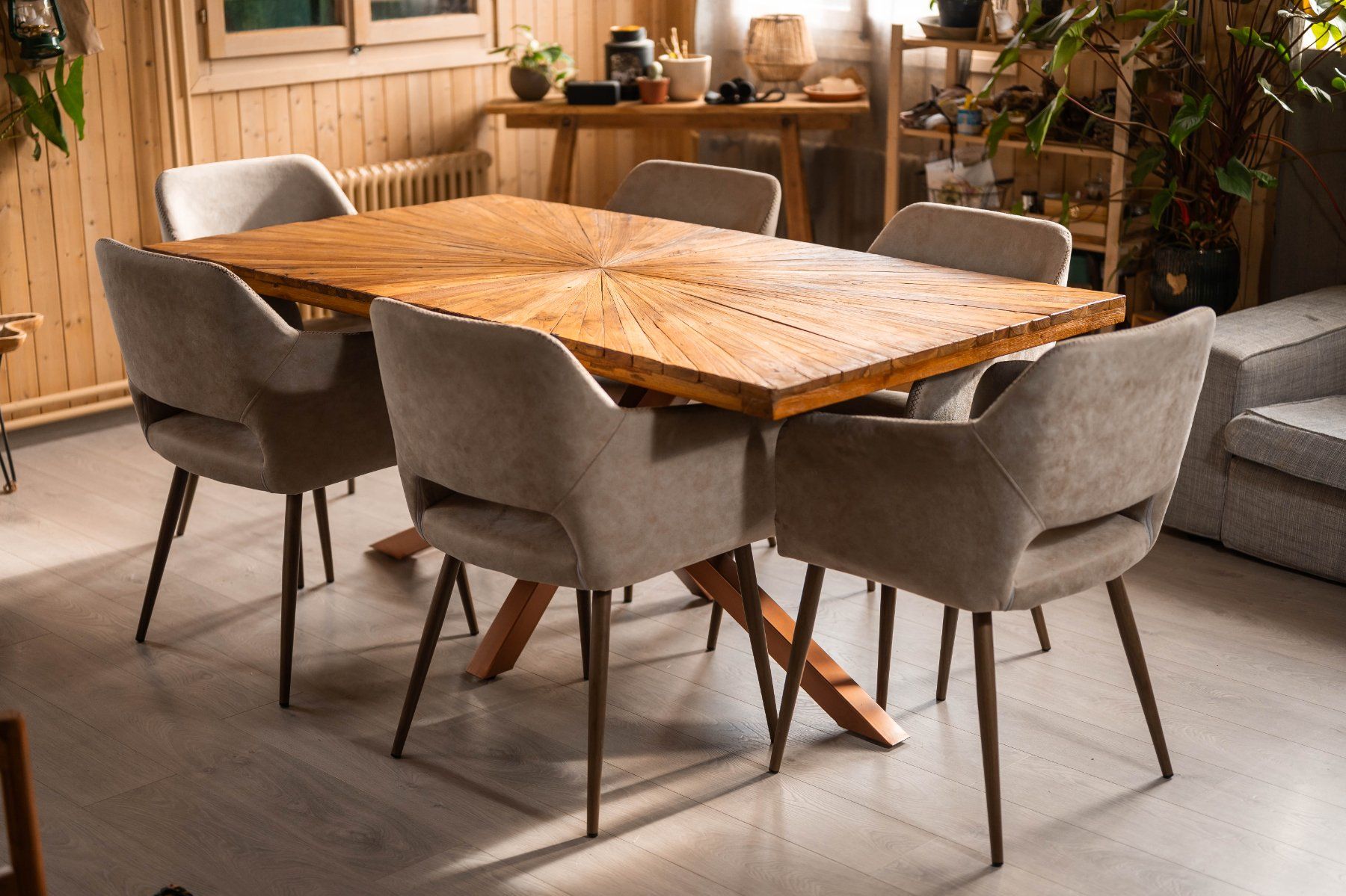 Table design en bois et métal – 180 × 100 cm (Gebraucht) in Château-d ...
