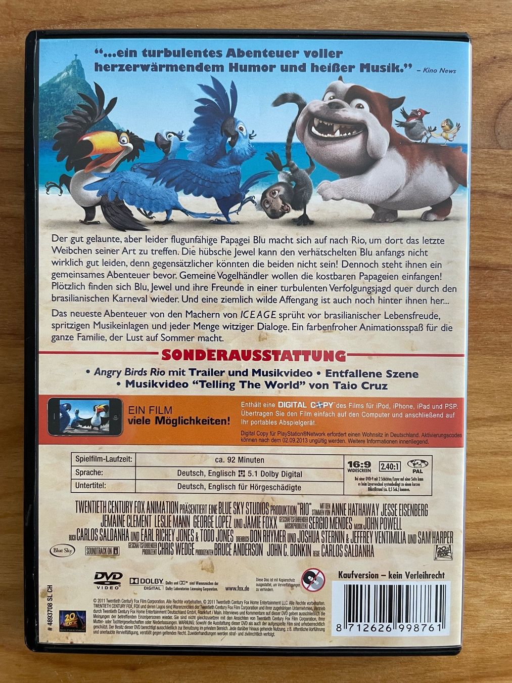 Tutti i DVDs: DVD Rio – Usato da Eglisau venduto da felix_ch 1