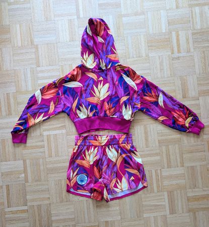 Adidas Tropical Club Hoodie und Shorts Set Grösse L (M)
