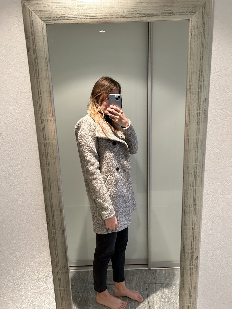Only Cappotti: Only grauer Wollmantel – Nuovo (secondo la descrizione) da Zürich venduto da Shoppingqueen98 1