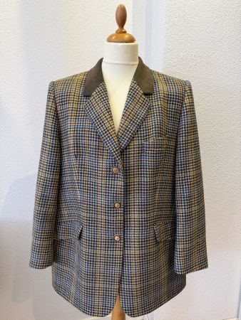 Vintage delmod Sakko 100% Schurwolle Hahnentritt Gr.46