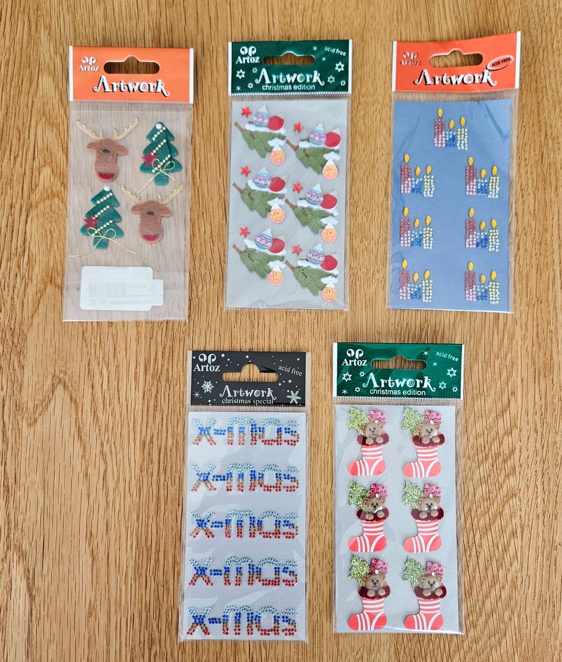 Aufkleber: 5 Artoz Artwork Stickers Weihnachtszeit – Neu und originalverpackt aus Möriken AG von pam66