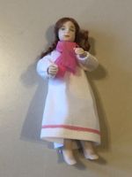 Puppenstubenpuppe, Mädchen, Biegepuppe, 10 cm gross