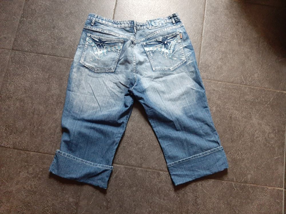 Bestickte Jeans Damen - Hohe Taille Mit Bauchkontroll-Panel