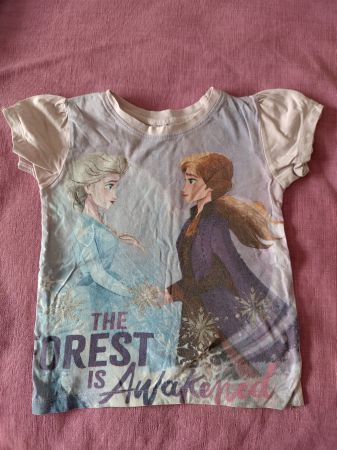 Frozen II Mädchen T-Shirt,  Gr. 116 Elsa und Anna Eiskönigin