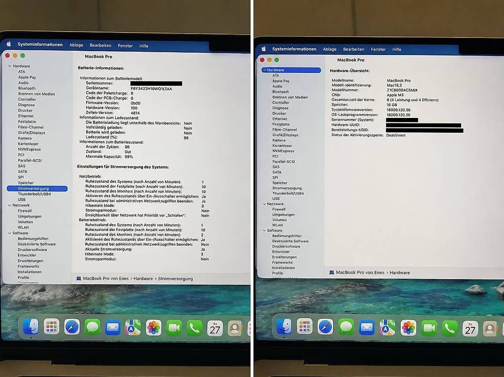 Apple Notebook: MacBook Pro 14" M3 | 16GB | 512GB | 98 Zyklen – Nuovo (secondo la descrizione) da Basel venduto da top_w2hg 4