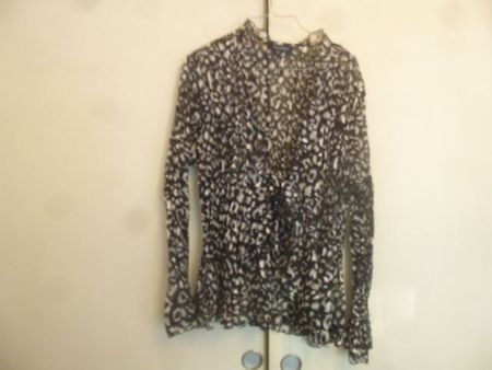 Blusen-Jacke schwarz/weiss Gr. 48 NEU