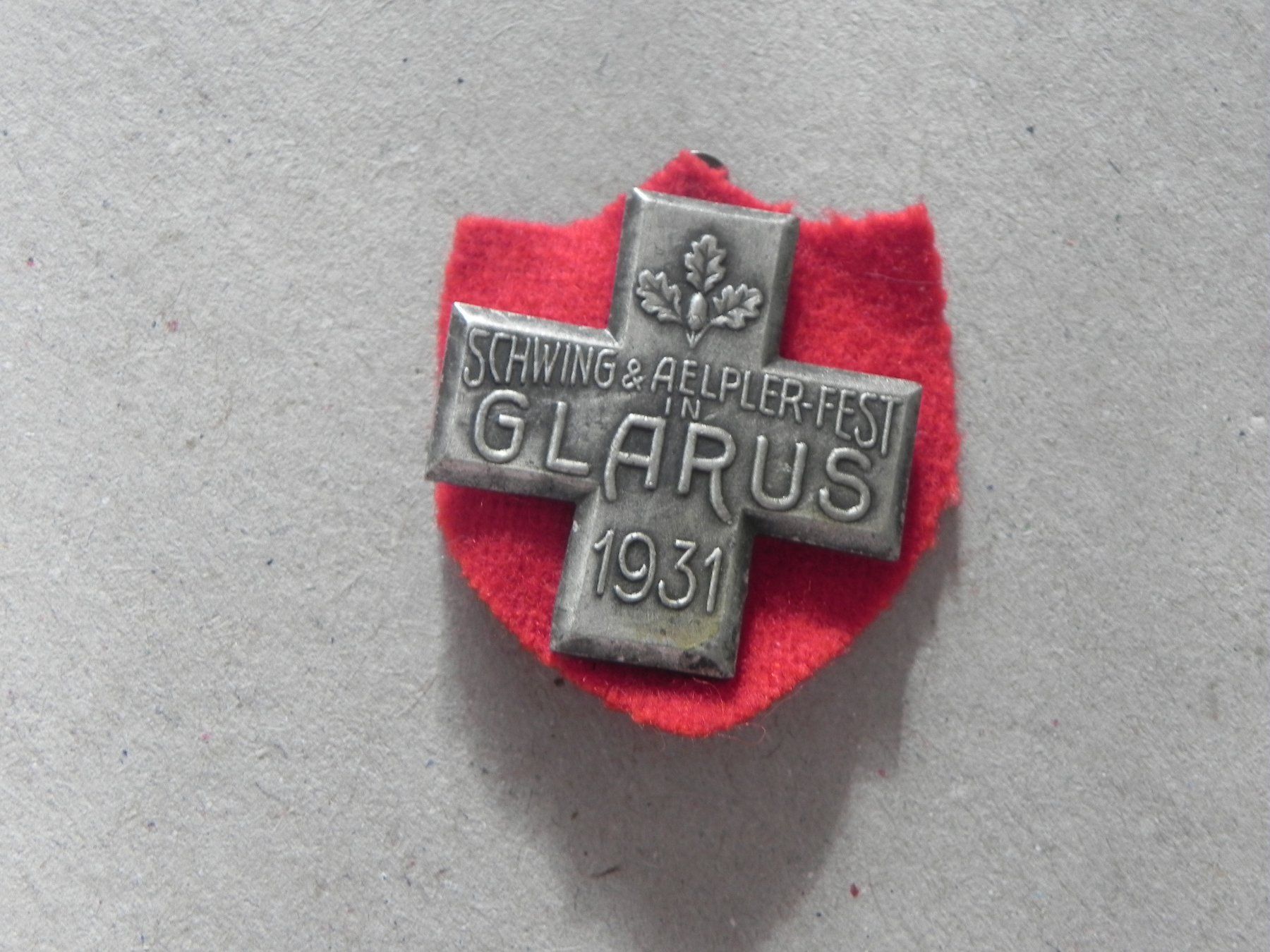 Placchette & Badge: Abzeichen Schwingfest Aelplerfest Schwingen Glarus GL 1931 – Usato da Siebnen venduto da krimsie