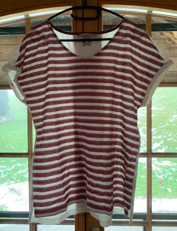 Cecil T-Shirt weiss-rot gestreift