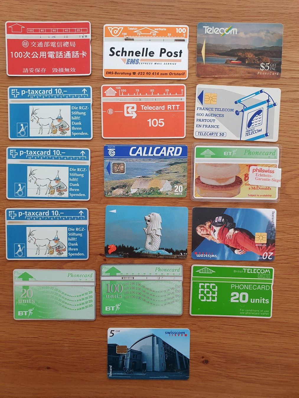 Schede telefoniche: 16 Taxcards – Usato da Männedorf venduto da smarties870