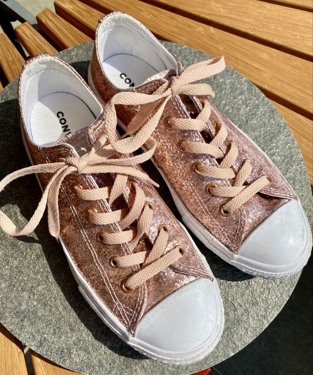 Converse Scarpe da donna: Baskets Converse All Star paillettes or rose - taille 37 – Usato da Genève venduto da swissjojo 4