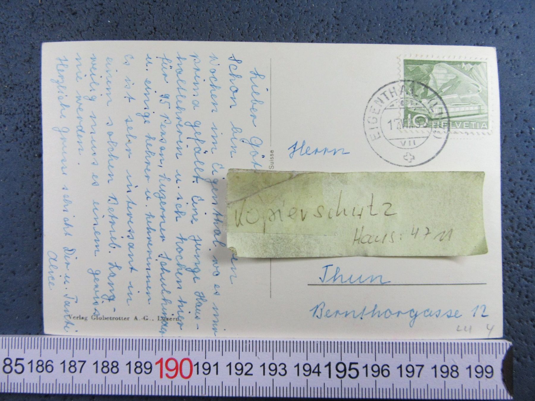 Cartoline postali: KAPELLE IM EIGENTHAL LU AK 1953 – Usato da Ettingen venduto da Hausi4711 1