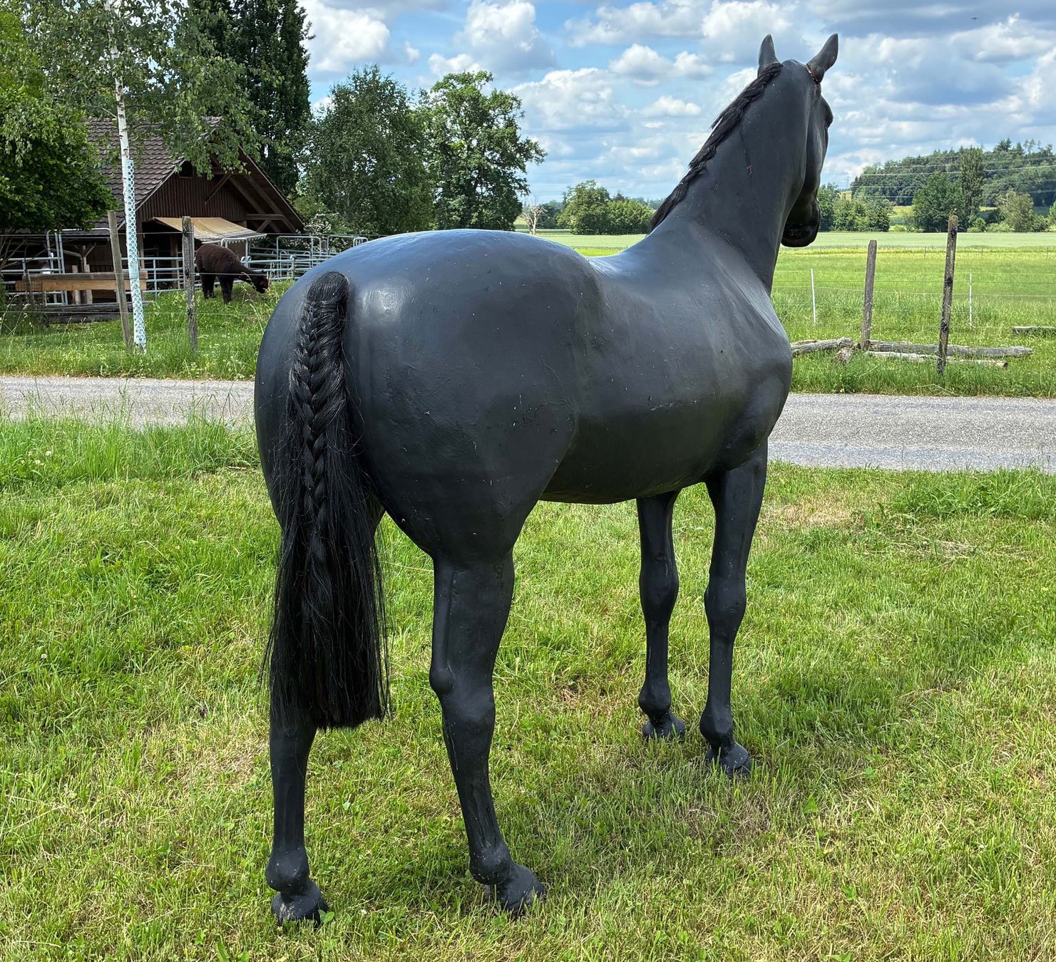 Statuette: Schwarzes Pferd Lebensgross – Usato da Bäretswil venduto da robsonantik 2