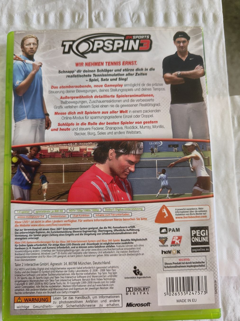 Microsoft Giochi: Xbox 360 Top Spin 3 – Usato da Dulliken venduto da datschgi 1