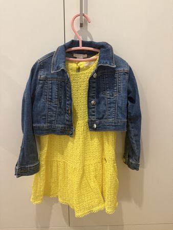 Kleid mit Jeansjacke Gr. 104