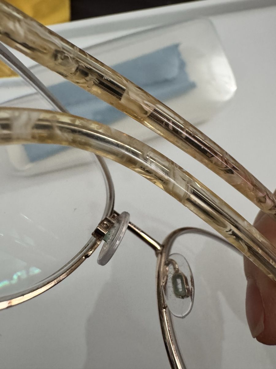 Brillen & Gläser: Red metal rim glasses with patterned arms – Gebraucht aus Zürich von kri_zhv2 2