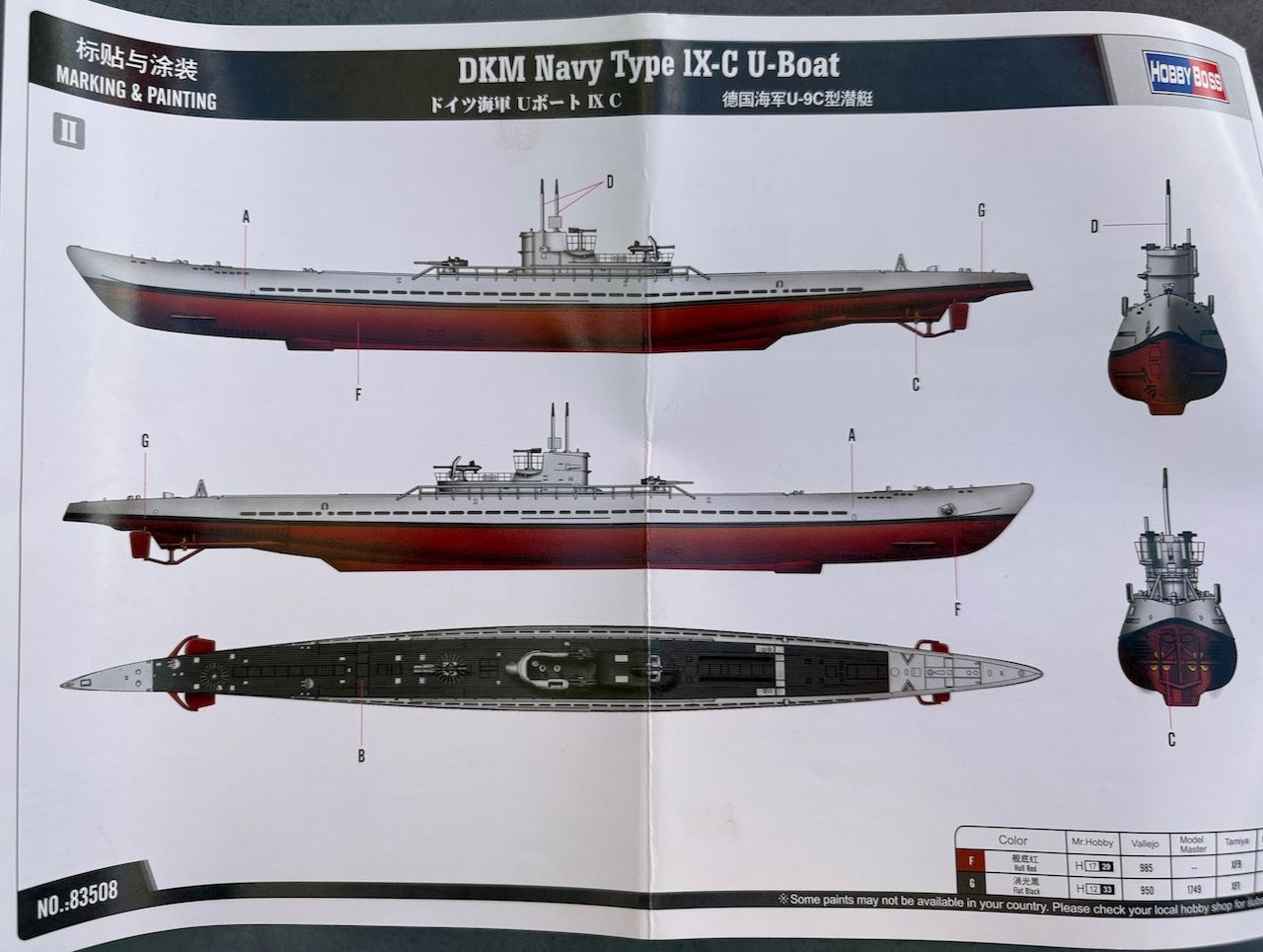 Modellbausätze & Standmodelle: DKM Navy Type IX-C U-Boot, M 1:350 – Neu und originalverpackt aus Rütihof von Bashful 4