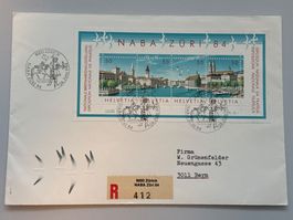 NABA Züri 84, auf Brief, ET-Stempel