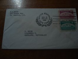 USA, 1959, FDC UNO New York, gelaufen