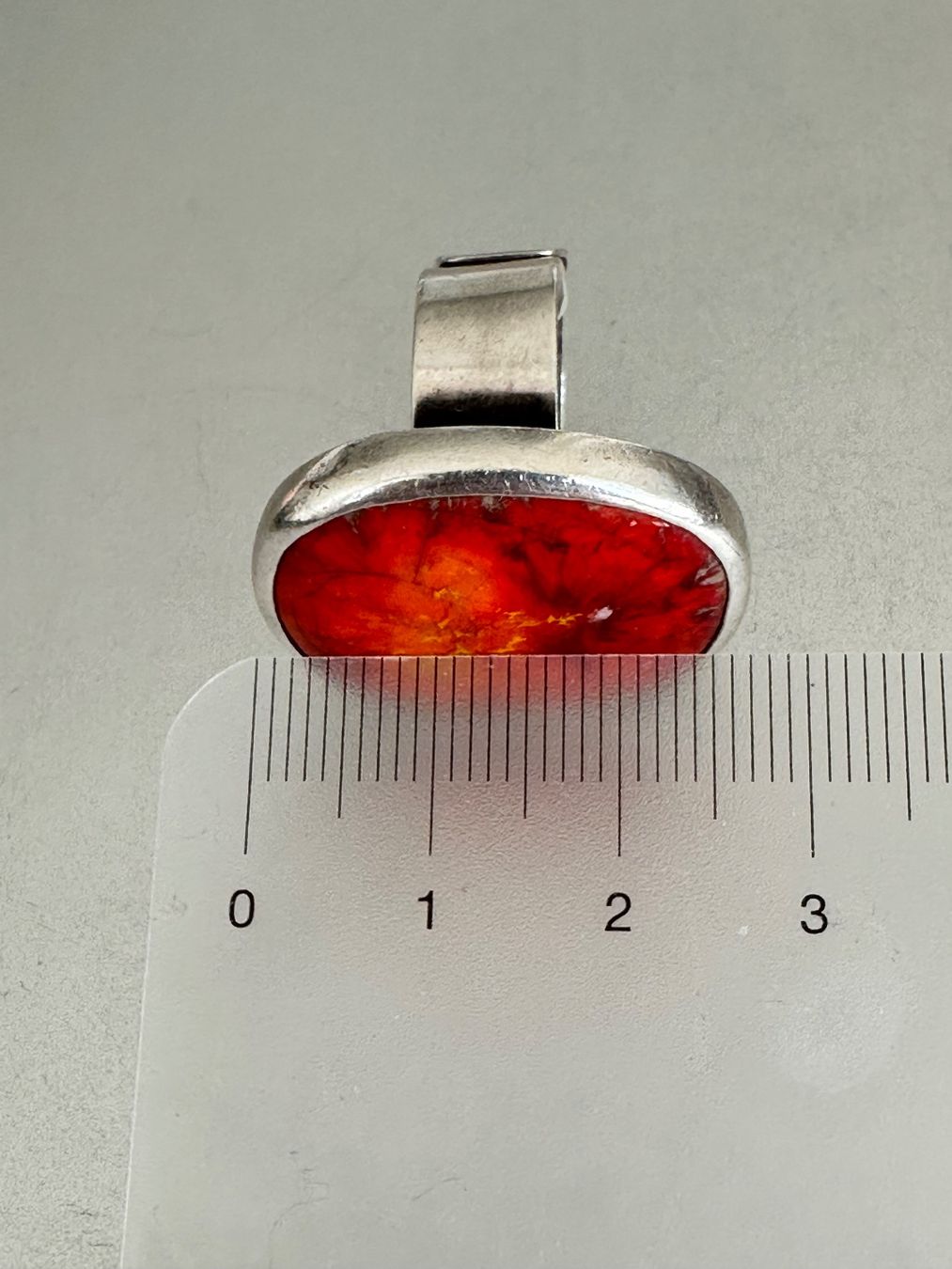 Anelli: Vintage 925 Silber Ring mit Ammolite: 55 – Usato da Onex venduto da Antiqueshow 5