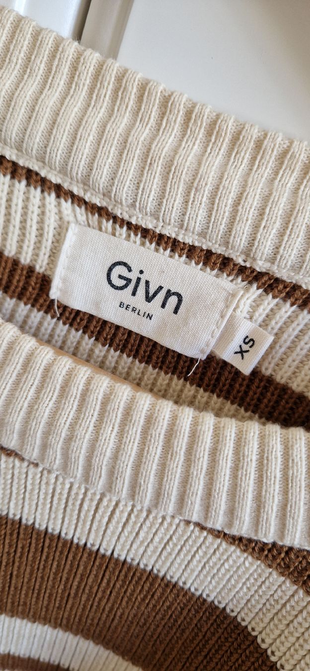 Maglioni & Felpe: Givn Pullover Streifen beige braun XS oversized NEU – Nuovo e nell'imballaggio originale da Zürich venduto da c.line89 1