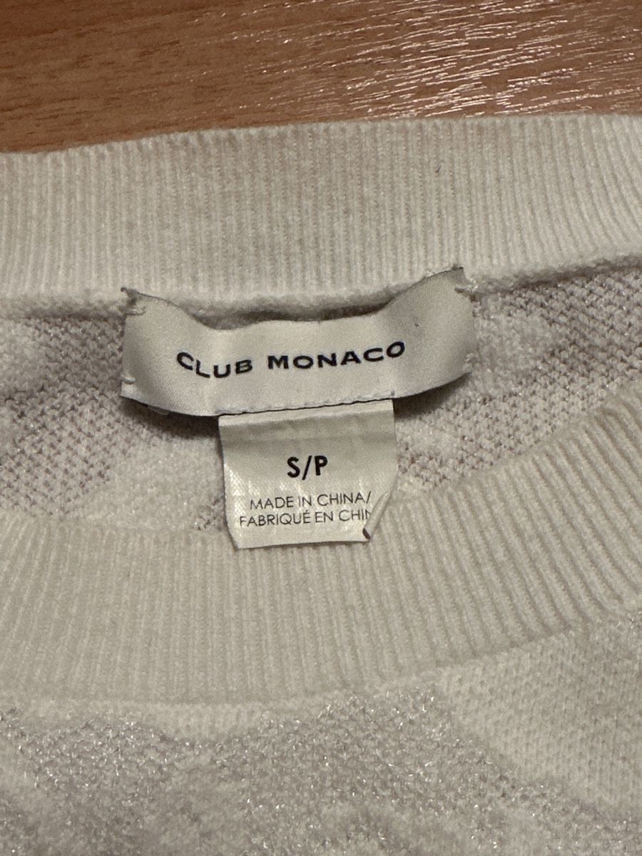 Maglioni & Felpe: Club Monaco Pullover, Gr. S, weiss mit Blumenmuster – Usato da St.Gallen venduto da maierm01 1