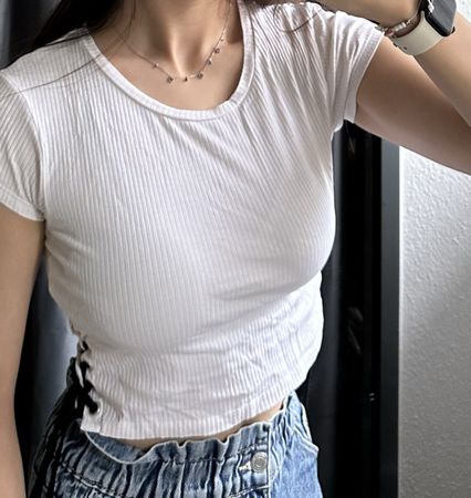Weisses crop-top