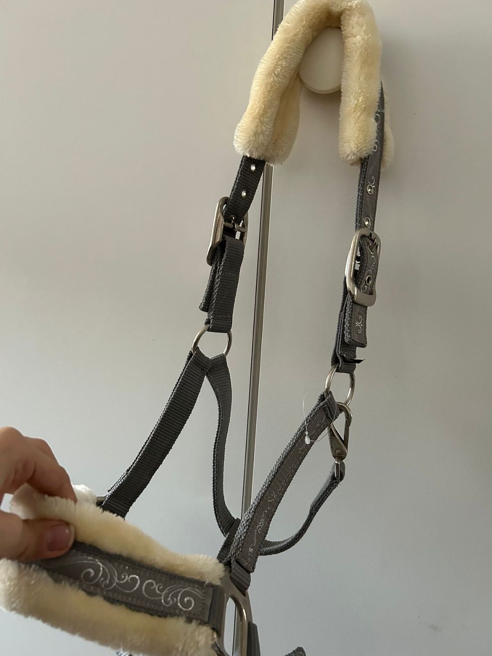Briglie & Cavezze: Halfter grau - Grösse Cob – Usato da Lufingen venduto da codabaz