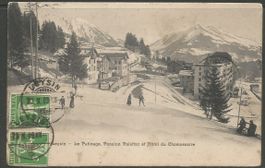 Carte P de 1909 ( Leysin / Hôtel du Chamossaire )