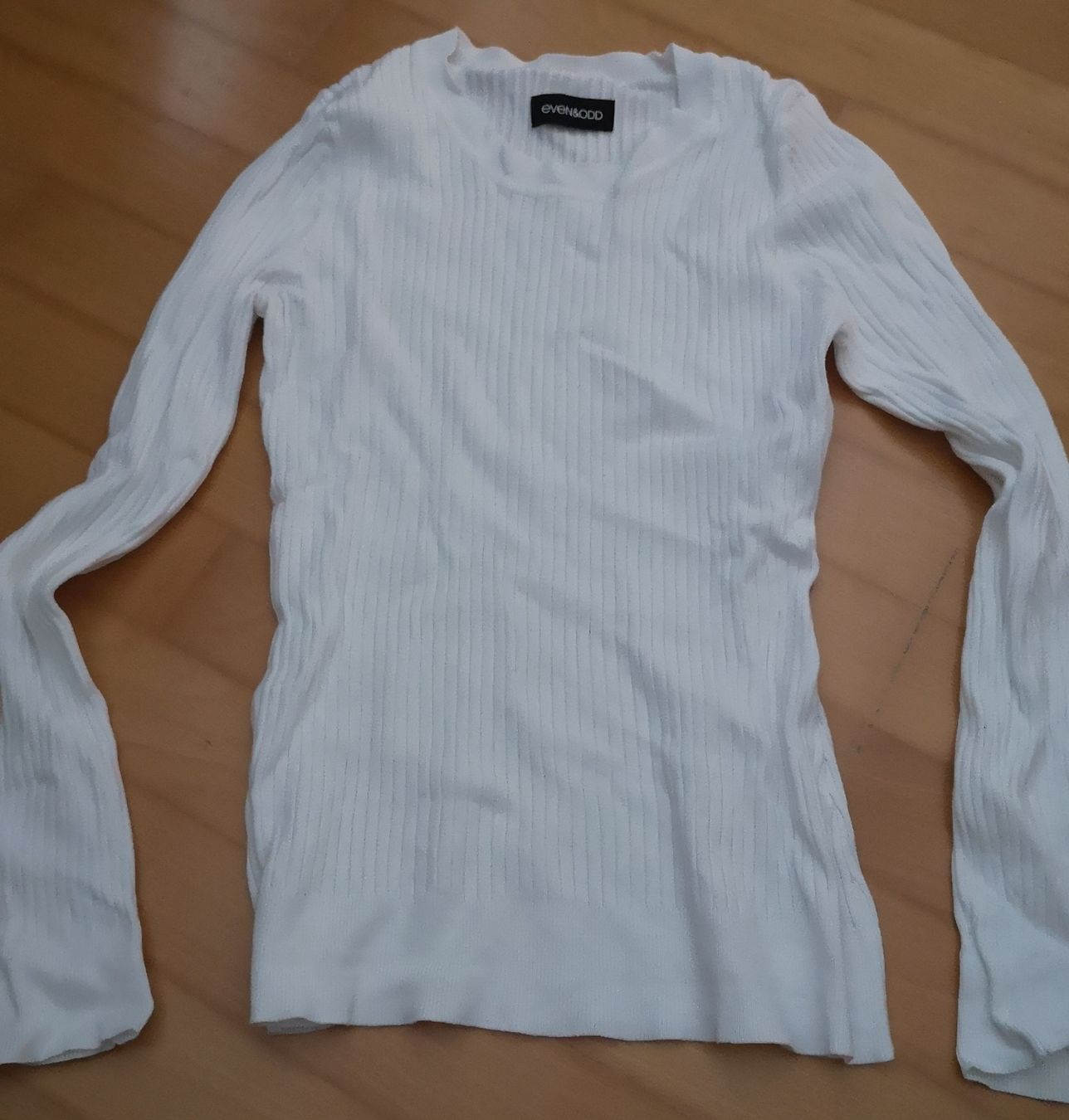 Maglioni & Felpe: Weisser Even&Odd Damenpullover Gr. XL gerippt Langarm Shirt – Usato da Sissach venduto da sasocla