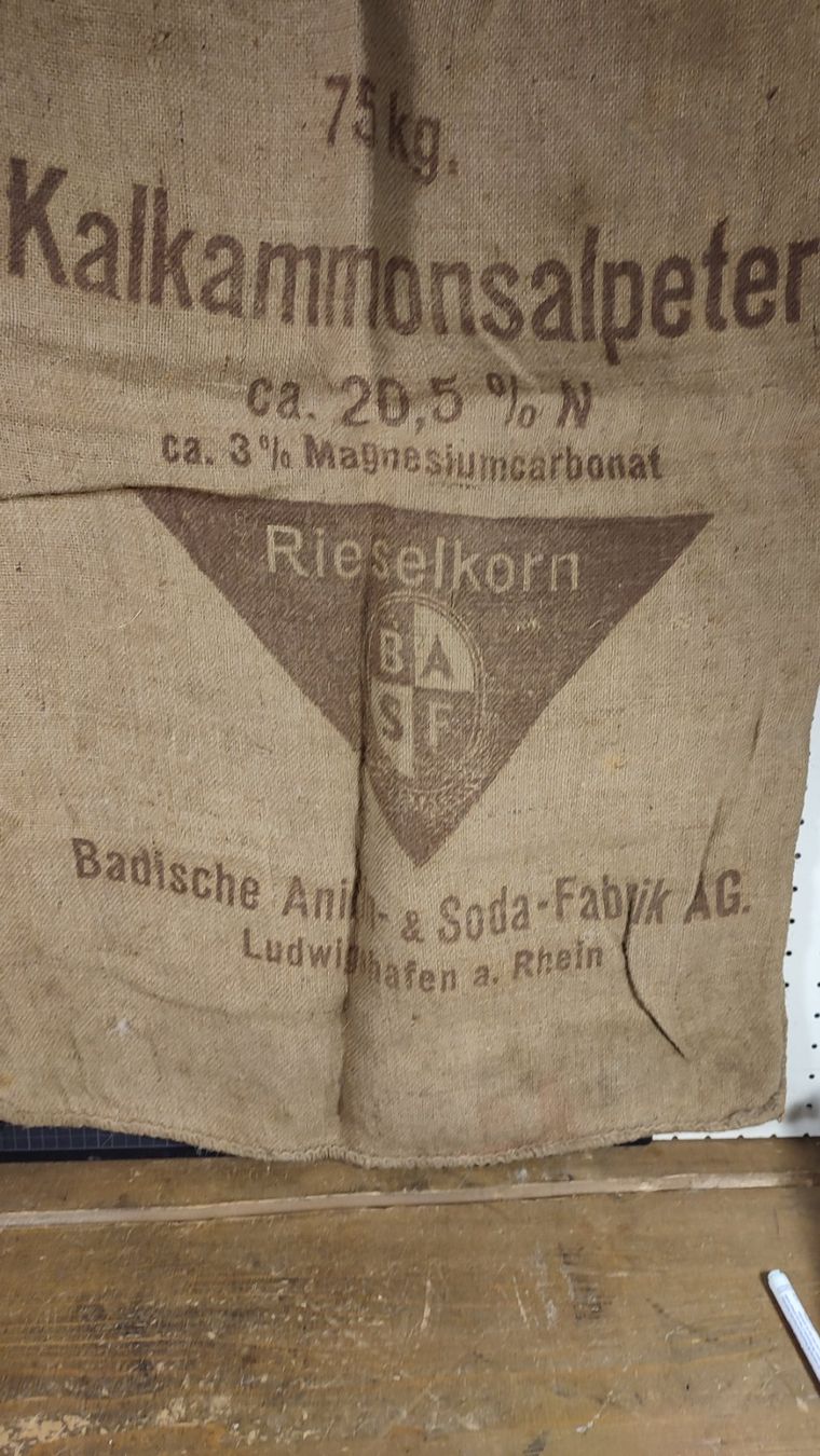 Tessuti: Wunderschöner alter Jutesack Nr 7 Kalkammonsalpeter – Usato da Gelterkinden venduto da MYSTOREFORYOU4460 3