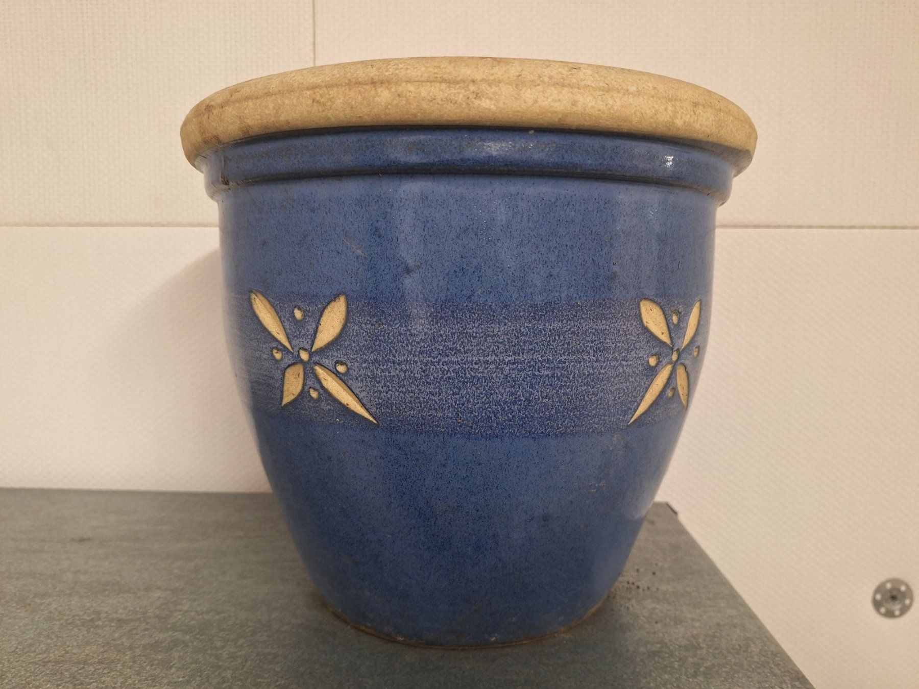 Vasi per fiori: Blumentopf; Übertopf; Keramiktopf, Topf blau – Usato da Spreitenbach venduto da misi.m 5