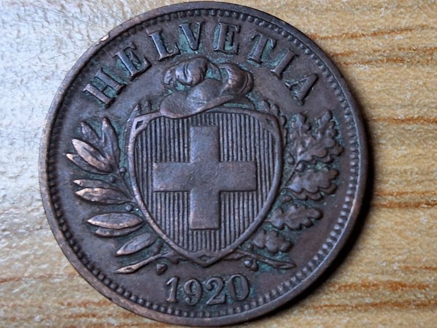 Alle Münzen: 2 Rappen 1920 - Selten! – Gebraucht aus Münchenstein von purbach1 8