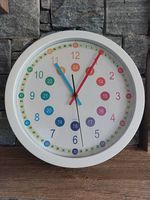 Lernuhr Kinder - Wanduhr Uhrzeit lernen 30cm