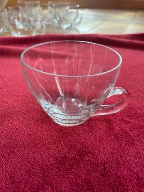 Set di piatti: Vintage Glas Bowle Set | Schüssel + 11 Gläser – Usato da Bern venduto da Backyards 2