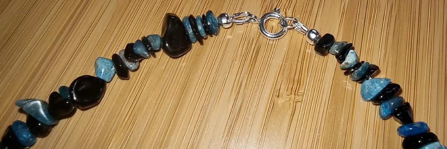 Catenine: Halskette Obsidian & Apatit Splitter 48,5cm. – Nuovo e nell'imballaggio originale da Zetzwil venduto da Sonneblueme987 2