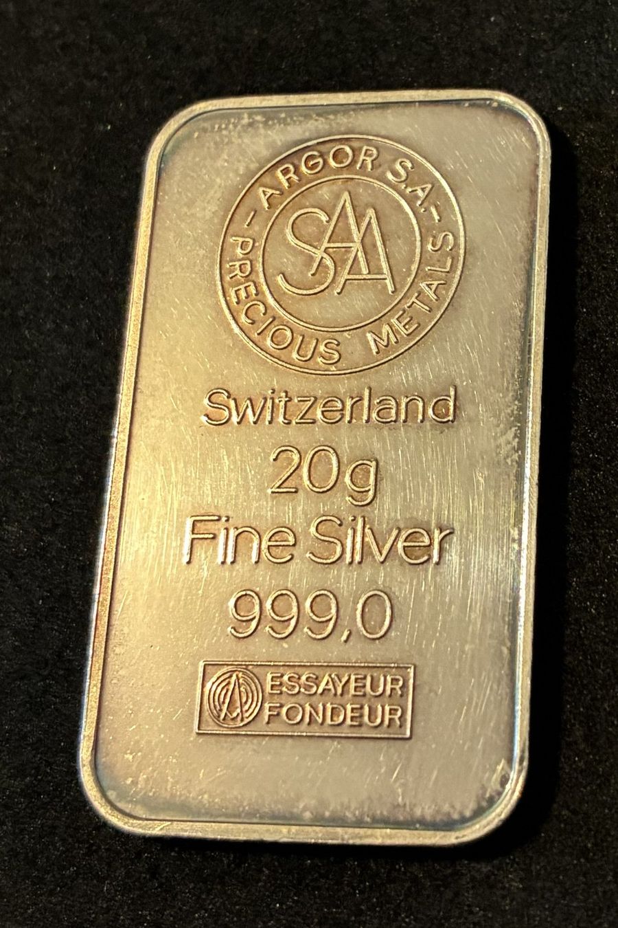 Metalli preziosi: 20g Argor 999er Silber Barre – Usato da Köniz venduto da Habenix 2