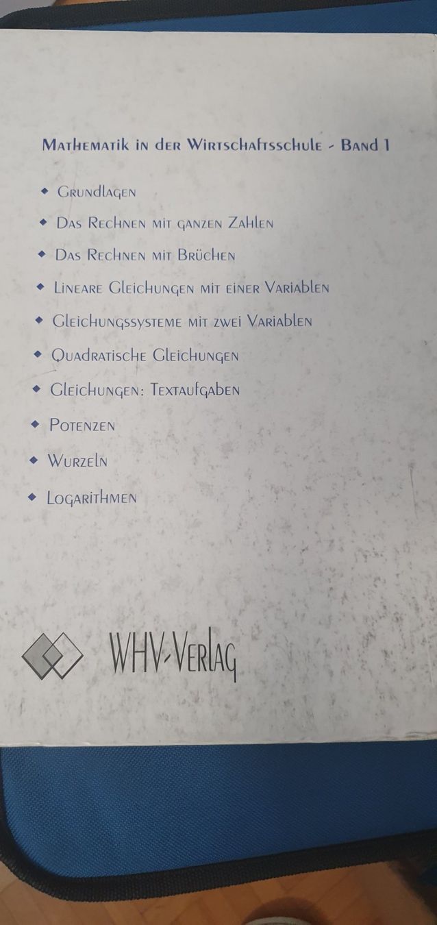 Bücher: MATHEMATIK IN DER Wirtschaftschule Bund 1 & 2 – Gebraucht aus Pfaffhausen von mai2002 3