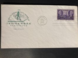 USA 1946 illustrierter FDC 3c 150 J. Tennessee