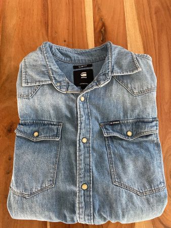 G-STAR RAW 3301 Slim Jeanshemd - Grösse M -medium aged color