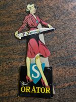 Vintage Miss Orator Werbeaufsteller 50er Jahre