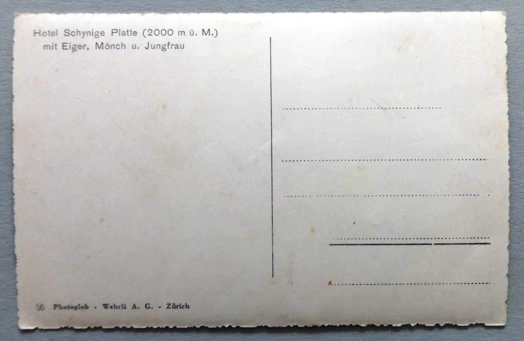 Cartes postales: Hotel Schynige Platte (2000 m ü.M.) – Défectueux à Fétigny par Billy2miny 1