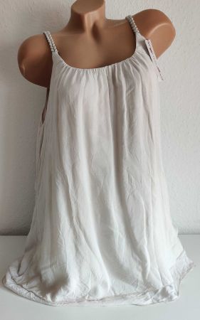 Shirt Tunika 2 lagig neu EG 36-40 AA 58-63 cm Viskose Beige