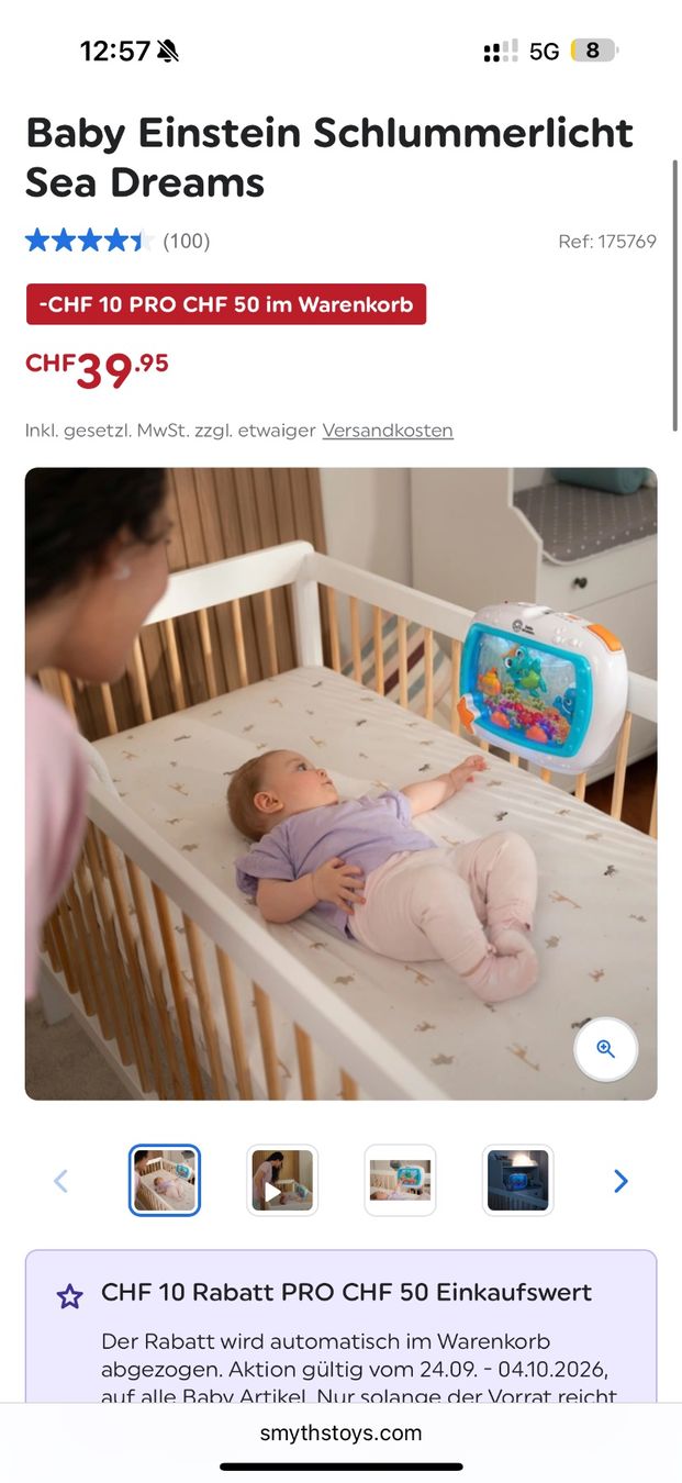 Spielzeuge: Baby Einstein Schlummerlicht – Gebraucht aus Kriens von mel_vcl7 1