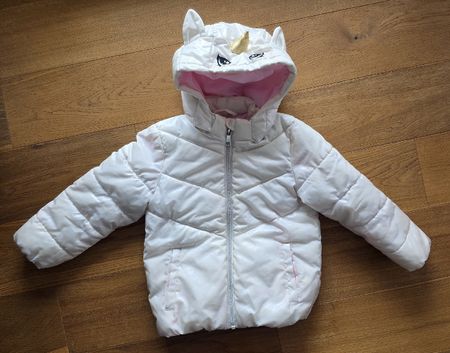 Winterjacke mit Einhorn Kapuze, Grösse 104, Top Zustand H&M