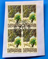 Briefmarken aus Liechtenstein 4 er Block mit Papier 