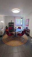 Runder Designtisch 120cm Massivholz "Seledue Minimal"